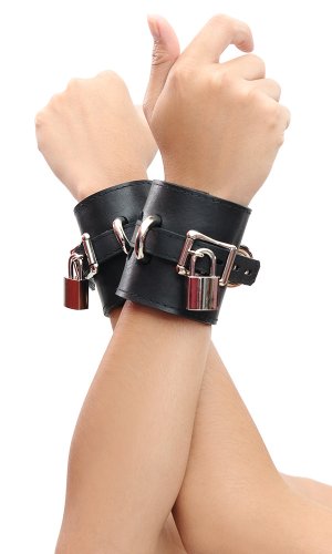 3 inch Leather Wrist Cuffs (pair)