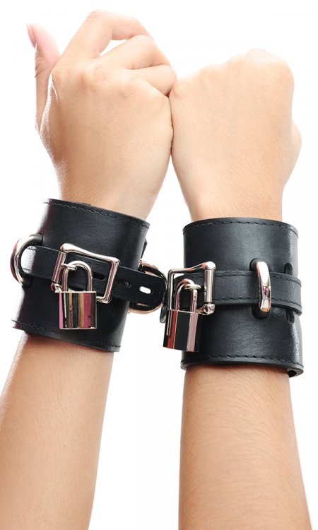 3 inch Leather Wrist Cuffs (pair)