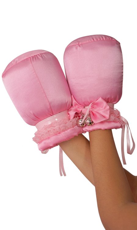 Satin Adult Baby Bondage Mitts