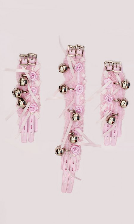 PVC Sissy Collar and Cuffs Set (2 inch)