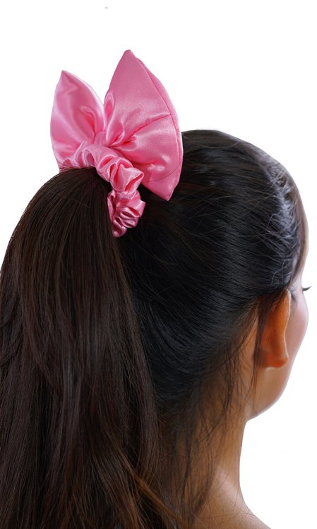 Satin Hair Bow Scrunchie