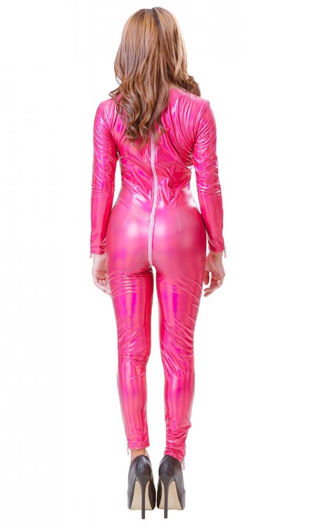 Luxury Collarless Holo Catsuit