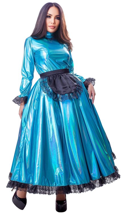 Long Sienna Holographic French Maid