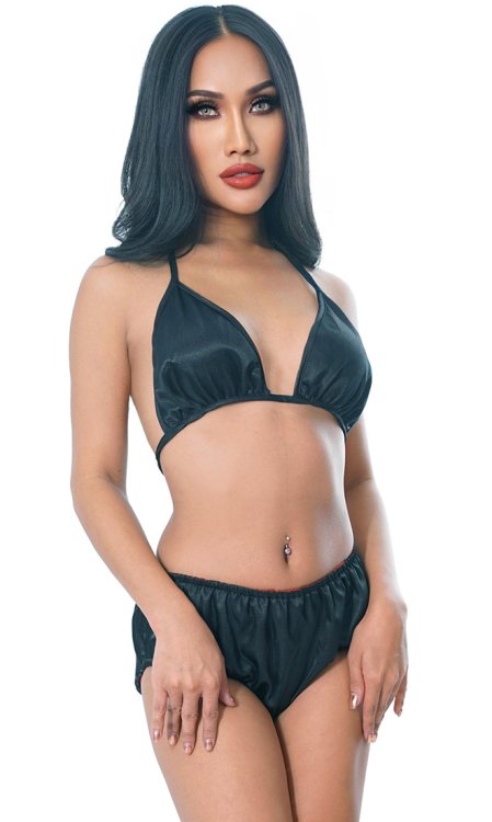Two Tone Pure Satin Panties