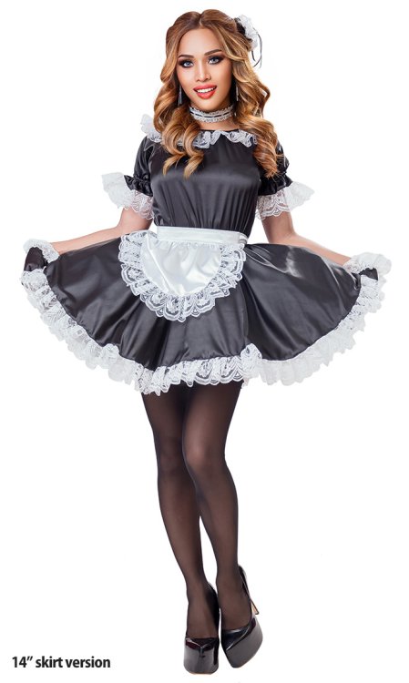Classic Satin French Maid Uniform [sat100] 101 90 Birchplaceshop Fashion And Fantasy