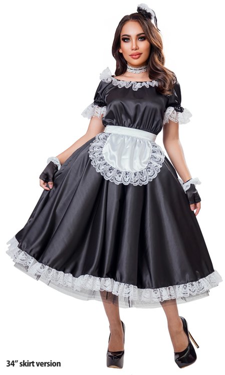 Classic Satin French Maid Uniform [sat100] - $90.58 : BirchPlaceShop ...
