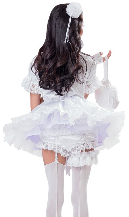 White Satin French Maid