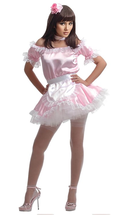 Pink Satin French Maid.