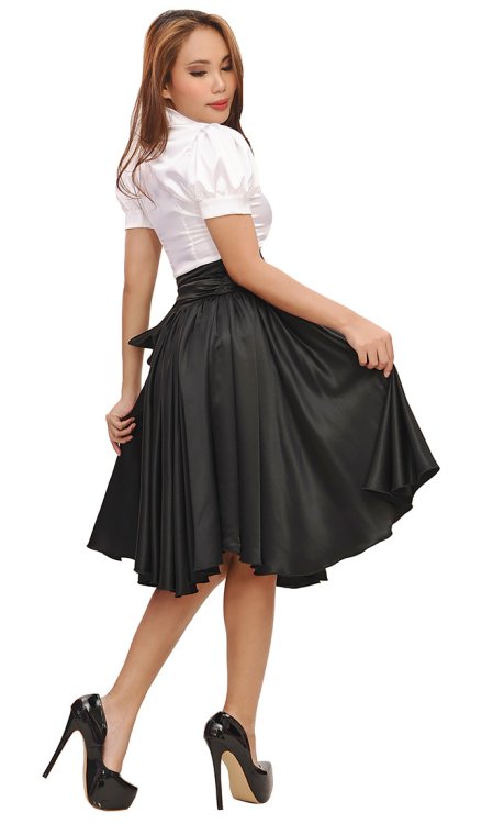 Valentina Flowing Satin Skirt