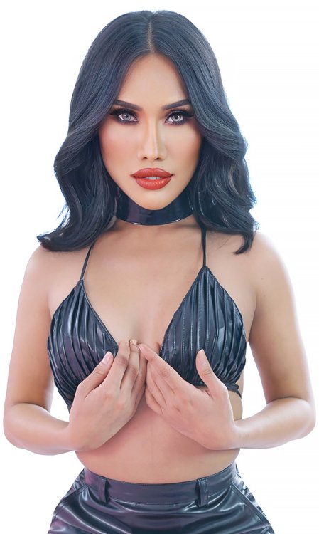 Leather Shell Bra