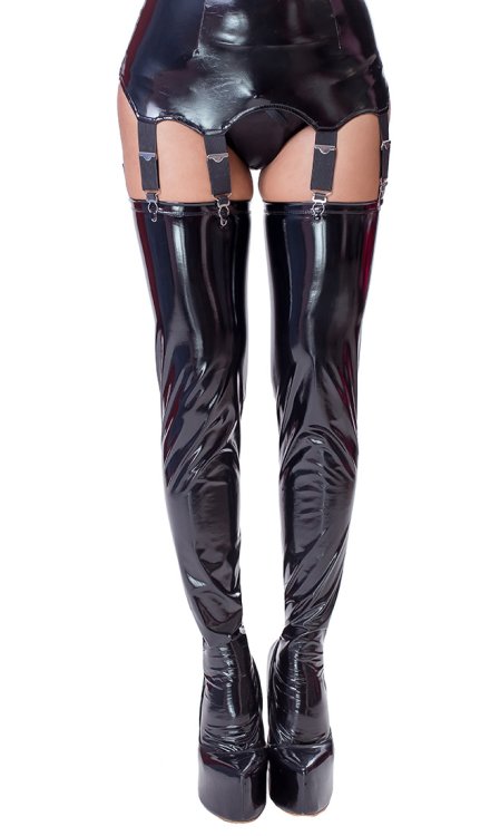 PVC Rear-Zip Stockings
