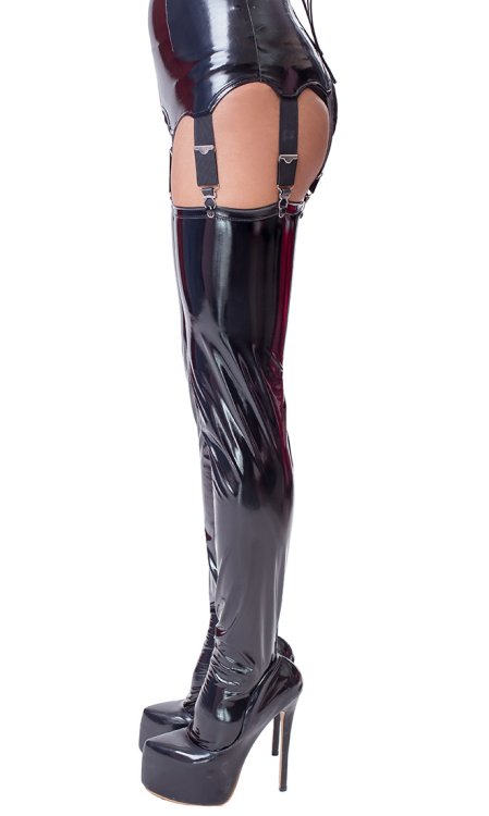 PVC Rear-Zip Stockings