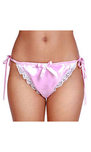 Bikini Bonnie Pink Satin Panties