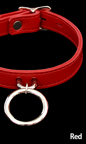 1.5cm Leather Ring Collar