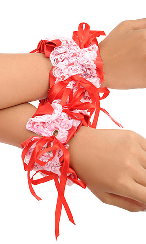 Elasticated Ribbons Cuffs (two)