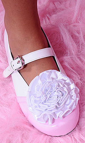 Shiny Flower Jane Shoes