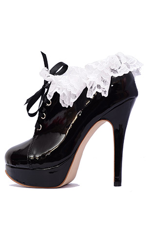 5 inch Frilly Maid Shoes