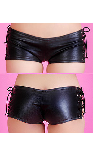 Vana Leatherette Micro Shorts