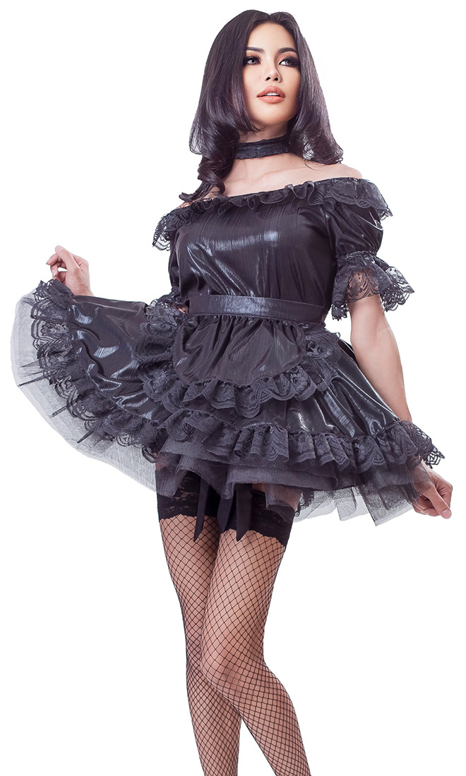 Classic Glossy French Maid Uniform [sat223] - $90.58 : BirchPlaceShop ...