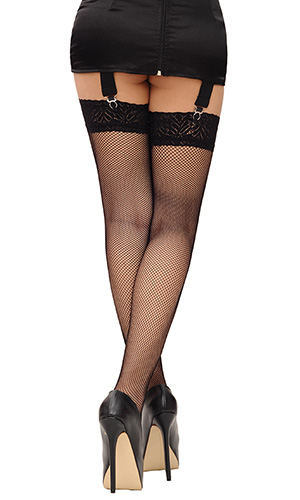 Classic Lace and Fishnet Stockings