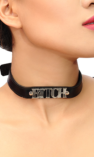 1.5cm Leather Bitch Collar